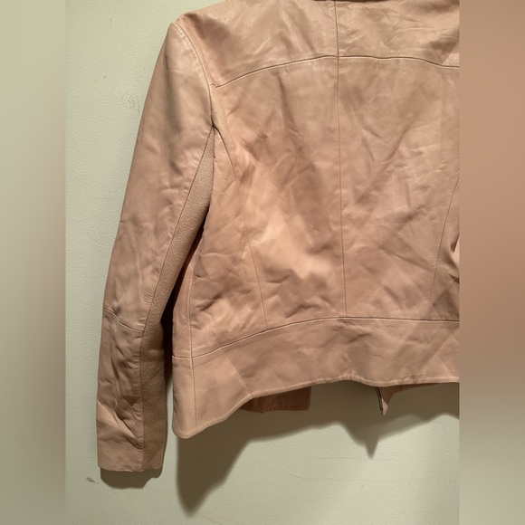 Chelsea28 Pink Leather Bomber Jacket - Picture 7 of 9